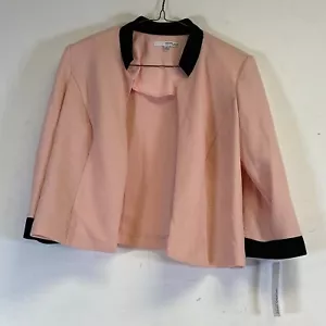 Studio one New York 3/4 Sleeve Jacket Color Blush Pink Black Ivory Woman Size 6 - Picture 1 of 8