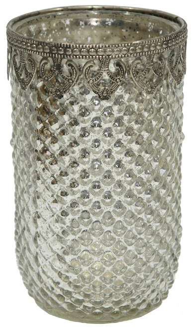 Blumenvase BAUERNSILBER Teelichthalter Shabby Vase orientalische Vase Höhe 17 cm - Bild 1 von 1