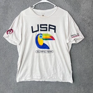 Camiseta Polo Ralph Lauren Para Hombre XL Blanca Equipo Olímpico de Estados Unidos 2016 Camiseta - Imagen 1 de 13