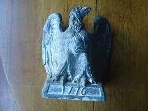Vintage 6" Brass Eagle Desk Top Statue/Figure Signed and dated - Picture 1 of 5