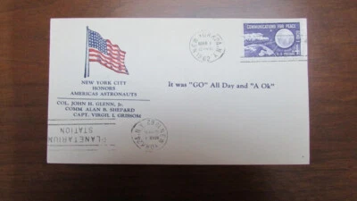 UNITED STATES SPACE PROJECT MERCURY NEW YORK HONORS UNADDRESSED COVER 2-1962 - Image 1 of 2