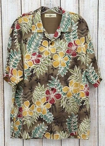 Tommy Bahama Mens Size Large Hawaiian Shirt 100% Silk Short Sleeve Button Front - Picture 1 of 6