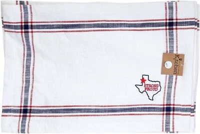 Set of 3 Same Fabric Cotton Embroidered Placemats,13"x19",TEXAS STRONG PROUD,KDD - Image 1 of 4