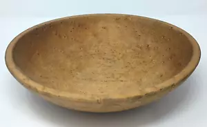 Antiguo tazón de masa de madera ojo de pájaro arce granja primitiva 11" RARO - Imagen 1 de 7