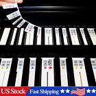 Removable Piano Keyboard Note Labels 88-Key Full Size Color Sticker Letters Tool