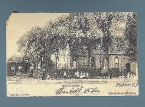 NETHERLANDS • People Standing Outside School? / Church? • Undivided Posted 1905 - Picture 1 of 3