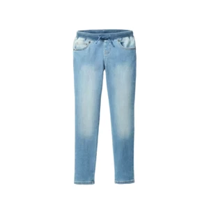 Jeans bambina skinny pull-on vita media con polsini Cat & Jack lavaggio leggero taglia 4 - Foto 1 di 1