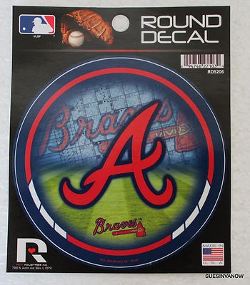 Atlanta Braves MLB Decal Car Window 4.5" Sticker Baseball Licensed Sports  - Image 1 of 2