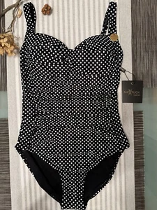 Nip Tuck swimwear Women Size: US 6 Color: black One Piece - Picture 1 of 8