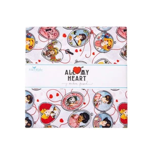 ALL MY HEART Valentine Quilt Stoff 10" Stapler Schicht Kuchen Riley Blake (42 Stck.) - Bild 1 von 2