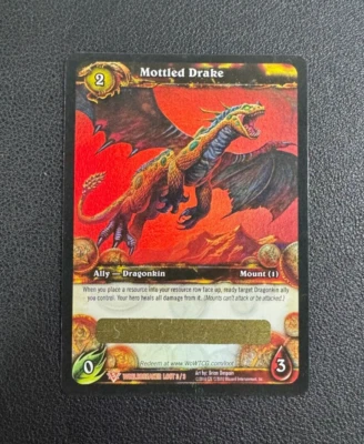 Mottled Drake WoW Loot Card Unscratched Lightly Played LP World of Warcraft - Image 1 of 2