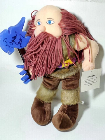 Minnesota Vikings RAGNAR Plush Mascot 16” Tall Signed by Ragnar from 2007 WT Cover