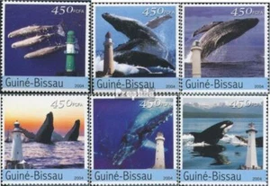 Guinea-Bissau 2788-2793 (completa. edizione) MNH 2004 Balene e Fari - Foto 1 di 1