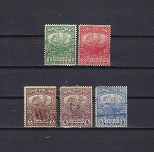 TERRANOVA, CANADÁ, 1919, CARIBÚ, CONJUNTO DE 5 SELLOS, PERFECTO, USADO, CV $3.95 - Imagen 1 de 1