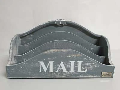 Briefablage Schreibtischorganizer Postablage Briefständer Shabby 30x10,5x16cm - Bild 1 von 4