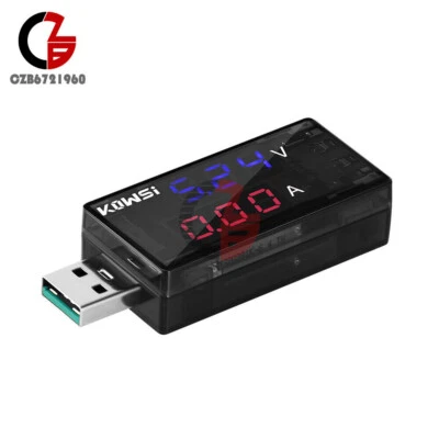 USB Charger Current Voltage Charging Detector Battery Voltmeter Ammeter - image 1 of 4