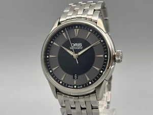 [W/Box] ORIS Artelier 7591 Date Black Dial 40mm SS Automatic Men's Watch - Picture 1 of 17