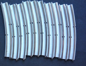 Lego Train Track Curved X10 12V Conducting Rail 3241 Light grey 12v 1980 You w - Picture 1 of 2