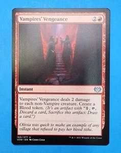 1x Vampires' Vengeance Innistrad Crimson Vow 2021 Mtg Card Red Instant 180 - Picture 1 of 2