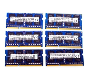 Lot of 6 SK Hynix 8GB DDR3 12800s Laptop RAM Memory Modules - Picture 1 of 6