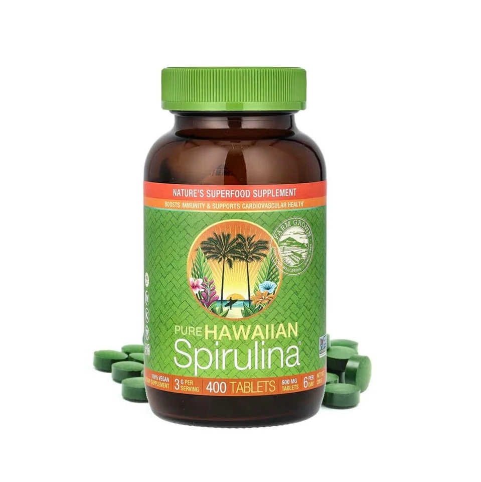 Nutrex Hawaii Pure Hawaiian Spirulina 500 mg Vegan Supports Immune System Hea... - Image 1 of 4
