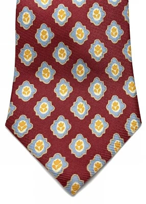 BURBERRY men’s woven silk tie - Vintage - hand sewn in US - Image 1 of 4