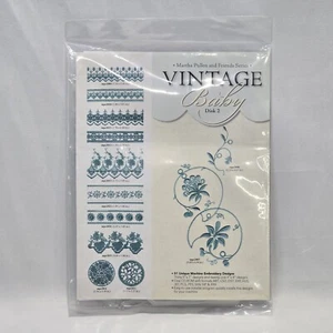NEW Martha Pullen and Friends Series Vintage Baby Disk 2 Embroidery Designs CD - Picture 1 of 2