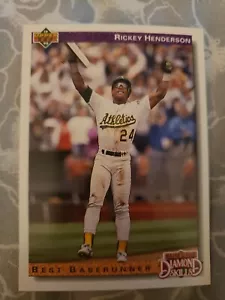 Upperdeck 1992 Rickey Henderson gemma come nuovo - Foto 1 di 4
