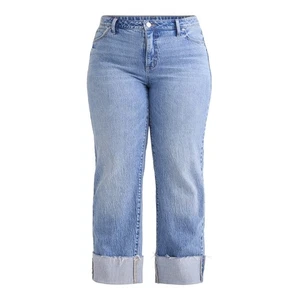 Damen Med. Wash Terra & Sky Denim High Rise Wide Leg Jeans Plus Size 22W - Bild 1 von 5