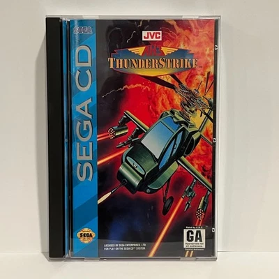AH-3 ThunderStrike - Sega CD (1993) Complete w/Case+Manual+Reg Card ~Tested/NICE - Image 1 of 4