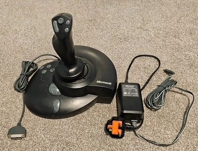 Microsoft Sidewinder Force Feedback Joystick for retro gaming with PSU. Working - Image 1 of 3