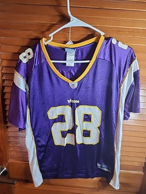 Camiseta Adrian Peterson Minnesota Vikings Reebok púrpura talla XL XLarge para mujer  Foto 1 de 4