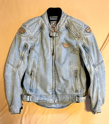 Jaqueta de motocicleta Cortech Tour Master DSX blindada denim azul claro média/42 - Imagem 1 de 4