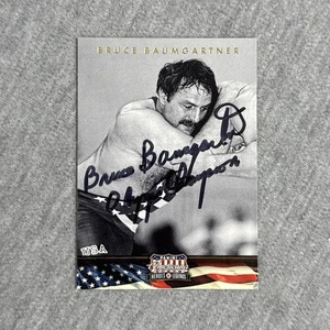 Panini Americana Heroes & Legends #65 2012 Bruce Baumgartner firmado IP automático - Imagen 1 de 2