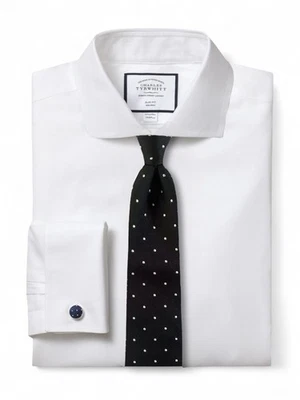 Jos A Bank Executive Collection Silk Tie Black White Pois Polka Dots Necktie NWT - Image 1 of 4