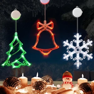 Christmas Window Light Decorations, 3 Pack, Battery operated, Timer Function - Picture 1 of 8