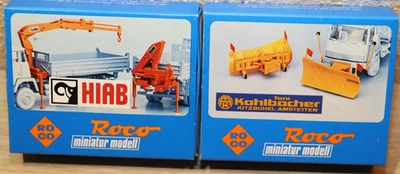 Roco 1775, 1776, HIAB Kran, Schneepflug, Chasse neige Bausatz H0, 1:87 - Bild 1 von 3