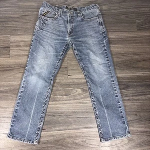 Ariat Rebar Mens Relaxed Boot M4 Size 38/32 Blue Denim Jeans - Picture 1 of 14