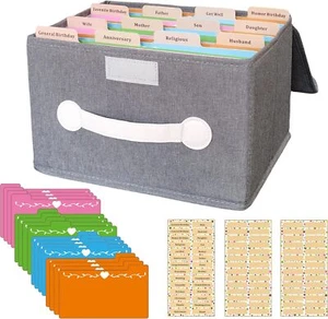 Greeting Card Organizer & Storage Box with 16 Pcs Adjustable Grey - 1 Pack - Picture 1 of 3