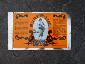 Vintage Olde Frothingslosh "FATIMA YECHBURGH" Orange Unrolled Steel Beer Can - Picture 1 of 2