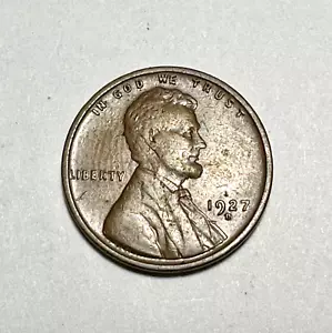 1927-D Lincoln Head Cent Wheat Penny Denver Mint BN KM#132 XF-AU - Picture 1 of 2