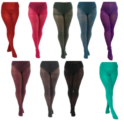 Pamela Mann 50 denier tights- S-XL - Multiple colours, red, green, blue, purple