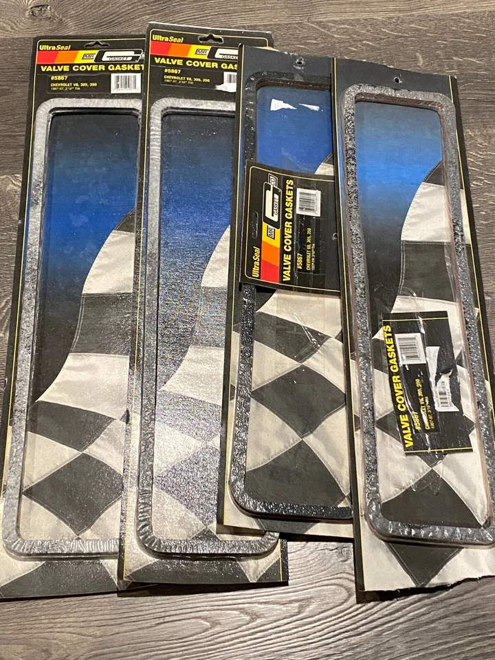 mr gasket ultra seal sbc gm new style center bolt cover gaskets lot of 4 mrg5867 - Image 1 of 1