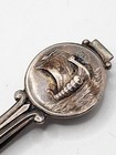 Vintage GEORG JENSEN DENMARK Sterling Silver Viking Ship TIE BAR #50 MONEY CLIP