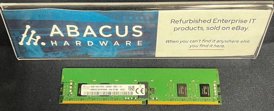 HMA451R7AFR8N-UH Hynix 4GB PC4-19200T DDR4-2400MHz ECC Single Rank Memory Module - Image 1 of 1