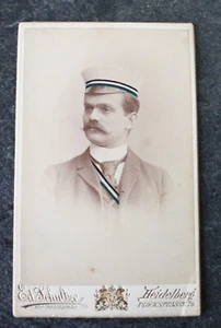 CDV, Kabinettfoto, koloriert, Foto: Ed. Schultze, Heidelberg, Studentika - Bild 1 von 2