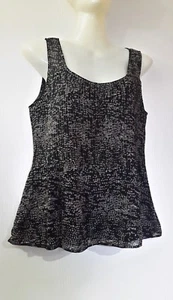 NITYA HAUT DÉBARDEUR 100% VISCOSE FR38, EU36, US S NOIR ET CRÈME PRIX 100 EUROS - Picture 1 of 9