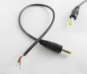 10x CCTV DC Power Plug Male Connector 4.0x1.7mm Male Socket With Cord Cable 30cm - Picture 1 of 3