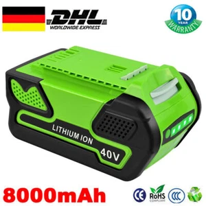 NEU 40Volt 8.0Ah Für Greenworks 40V Akku G-MAX 29462 29472 29252 Li-Ion Batterie - Bild 1 von 13