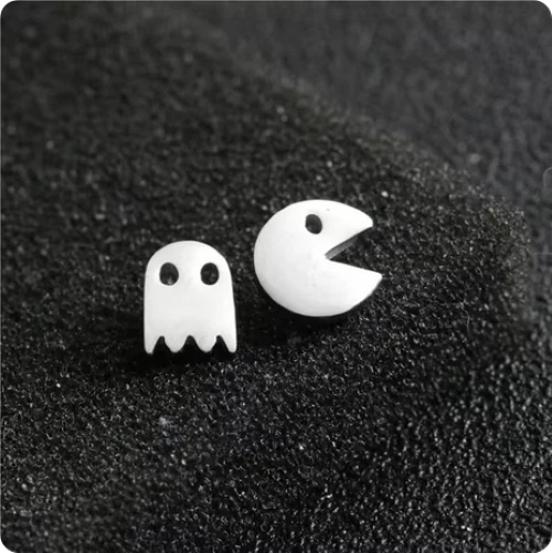 Pendientes Pac-Man Acero Inoxidable Unisex Nuevos Foto 1 de 1